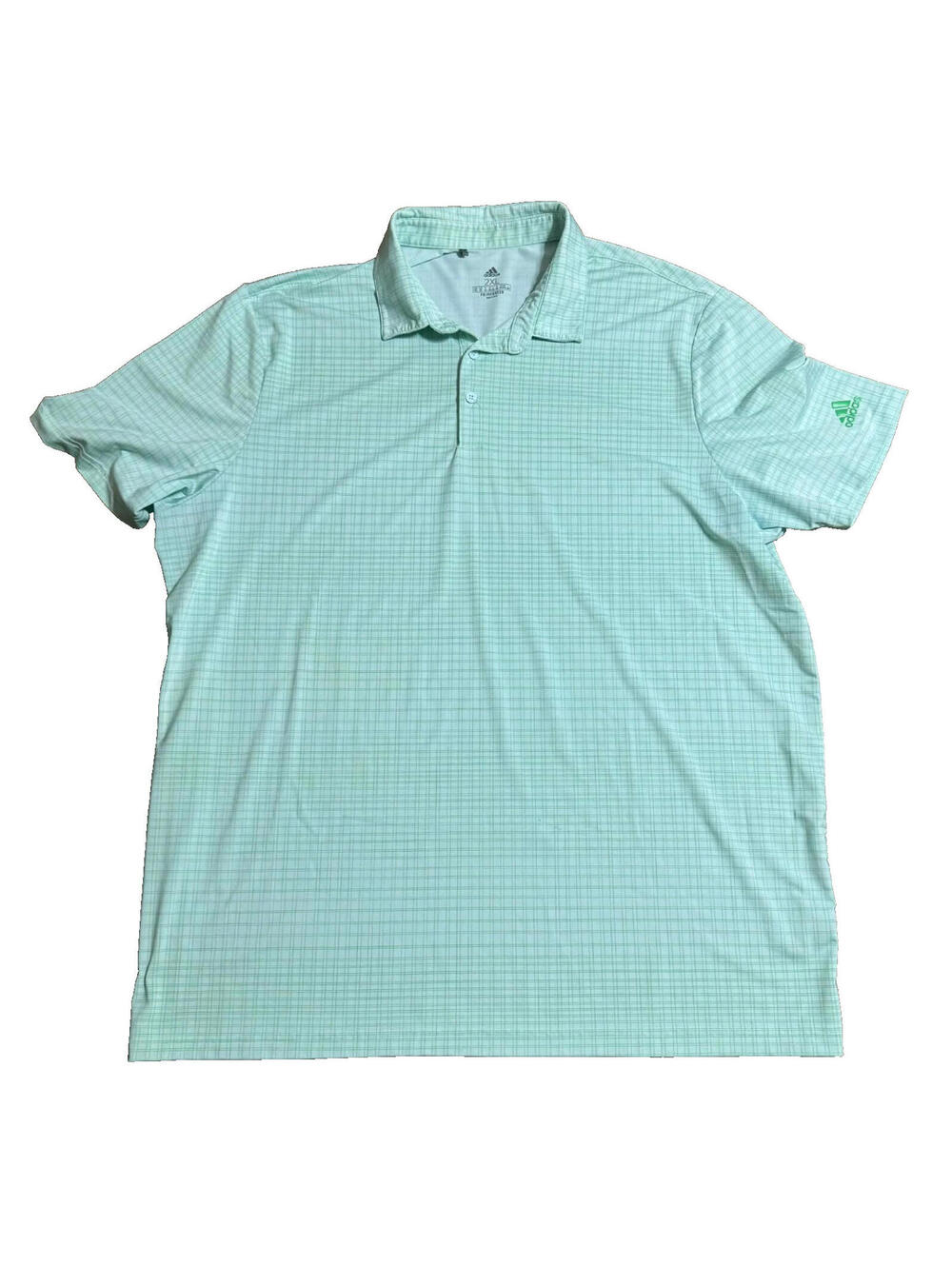 Adidas Polo Shirt Mens 2XL Green Primegreen Athletic Golf Lightweight